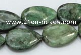 CEM08 15.5 inches 18*25mm flat teardrop emerald gemstone beads