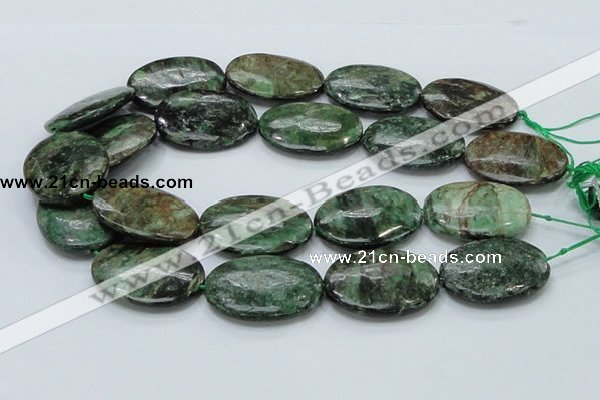 CEM15 15.5 inches 30*40mm oval emerald gemstone beads wholesale