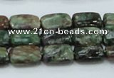 CEM18 15.5 inches 10*14mm rectangle emerald gemstone beads wholesale