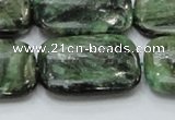 CEM21 15.5 inches 22*30mm rectangle emerald gemstone beads wholesale