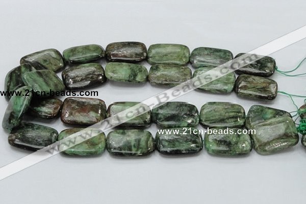 CEM21 15.5 inches 22*30mm rectangle emerald gemstone beads wholesale
