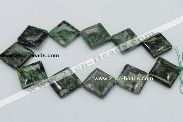 CEM23 15.5 inches 30*30mm diamond emerald gemstone beads wholesale