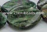 CEM30 15.5 inches 30*40mm twisted teardrop emerald gemstone beads