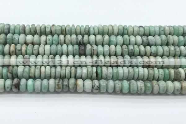 CEM71 15.5 inches 4.5*8mm rondelle emerald gemstone beads