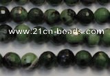 CEP106 15.5 inches 8mm faceted round epidote gemstone beads