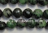 CEP108 15.5 inches 12mm faceted round epidote gemstone beads