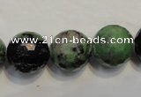 CEP110 15.5 inches 16mm faceted round epidote gemstone beads