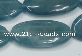 CEQ118 15.5 inches 20*40mm oval blue sponge quartz beads