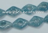 CEQ143 15.5 inches 12*16mm diamond blue sponge quartz beads