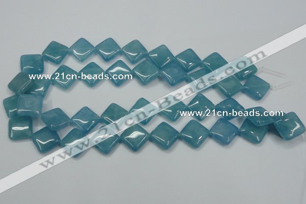 CEQ154 15.5 inches 16*16mm diamond blue sponge quartz beads