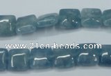 CEQ161 15.5 inches 10*10mm square blue sponge quartz beads