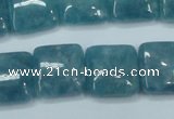 CEQ164 15.5 inches 16*16mm square blue sponge quartz beads