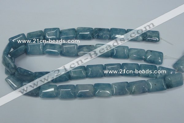 CEQ174 15.5 inches 15*20mm rectangle blue sponge quartz beads