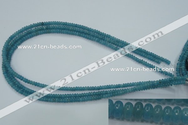 CEQ21 15.5 inches 2*4mm rondelle blue sponge quartz beads