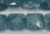 CEQ226 15.5 inches 20*20mm faceted square blue sponge quartz beads