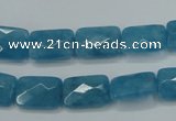 CEQ231 15.5 inches 10*14mm faceted rectangle blue sponge quartz beads