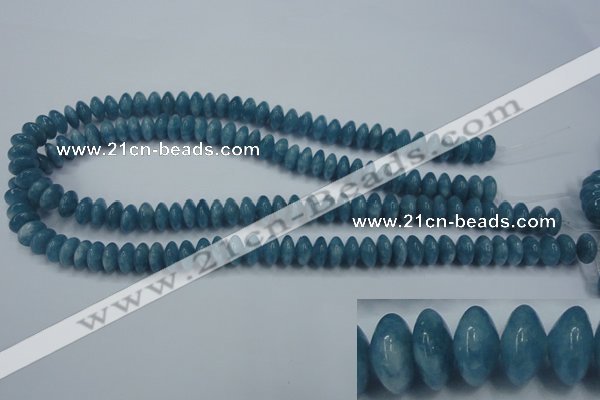 CEQ24 15.5 inches 6*10mm rondelle blue sponge quartz beads