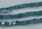 CEQ250 15.5 inches 4*4mm cube blue sponge quartz beads