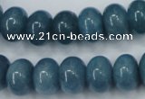 CEQ26 15.5 inches 10*14mm rondelle blue sponge quartz beads