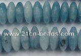 CEQ27 15.5 inches 7*16mm rondelle blue sponge quartz beads