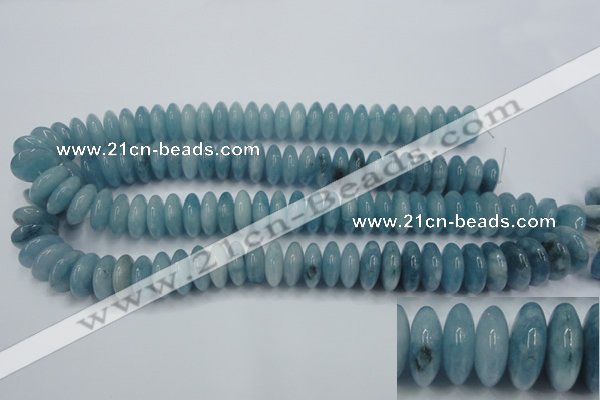 CEQ27 15.5 inches 7*16mm rondelle blue sponge quartz beads