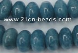 CEQ28 15.5 inches 10*16mm rondelle blue sponge quartz beads