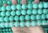 CEQ304 15.5 inches 12mm round green sponge quartz beads