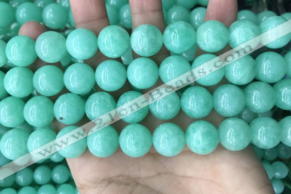 CEQ304 15.5 inches 12mm round green sponge quartz beads