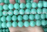 CEQ305 15.5 inches 14mm round green sponge quartz beads