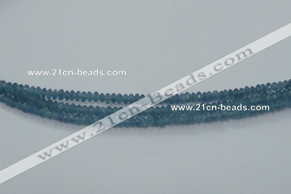 CEQ31 15.5 inches 2*4mm faceted rondelle blue sponge quartz beads