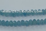 CEQ32 15.5 inches 4*6mm faceted rondelle blue sponge quartz beads