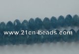 CEQ33 15.5 inches 5*8mm faceted rondelle blue sponge quartz beads