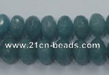 CEQ35 15.5 inches 8*12mm faceted rondelle blue sponge quartz beads