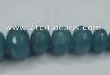 CEQ40 6*10mm - 15*20mm faceted rondelle blue sponge quartz beads