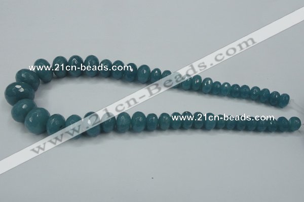 CEQ40 6*10mm - 15*20mm faceted rondelle blue sponge quartz beads