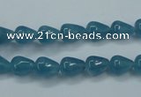 CEQ43 15.5 inches 7*9mm teardrop blue sponge quartz beads