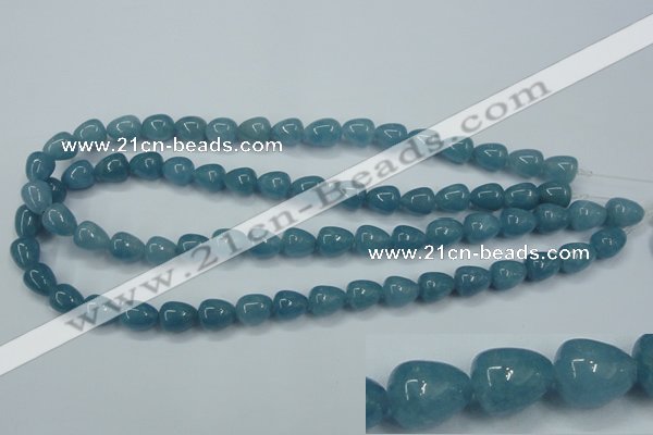 CEQ44 15.5 inches 9*11mm teardrop blue sponge quartz beads