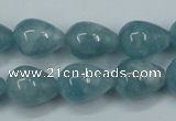 CEQ46 15.5 inches 12*16mm teardrop blue sponge quartz beads