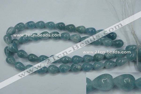 CEQ46 15.5 inches 12*16mm teardrop blue sponge quartz beads