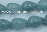 CEQ47 15.5 inches 13*18mm teardrop blue sponge quartz beads