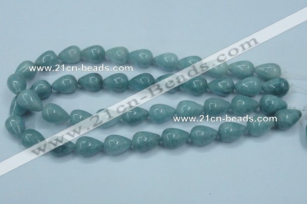 CEQ47 15.5 inches 13*18mm teardrop blue sponge quartz beads