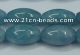 CEQ66 15.5 inches 13*23mm rice blue sponge quartz beads