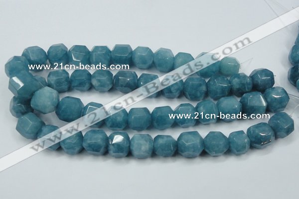 CEQ88 15.5 inches 16*17mm faceted nuggets blue sponge quartz beads