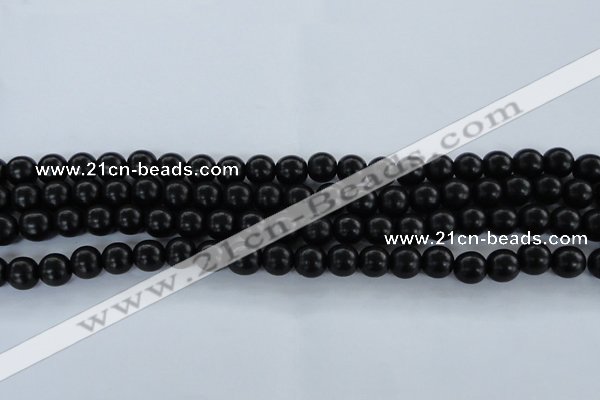 CEY02 15.5 inches 6mm round black ebony wood beads wholesale