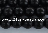 CEY04 15.5 inches 10mm round black ebony wood beads wholesale