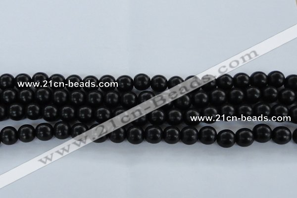 CEY04 15.5 inches 10mm round black ebony wood beads wholesale