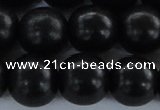 CEY08 15.5 inches 18mm round black ebony wood beads wholesale