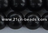 CEY09 15.5 inches 20mm round black ebony wood beads wholesale