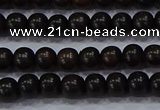 CEY51 15.5 inches 6mm round ebony wood beads wholesale