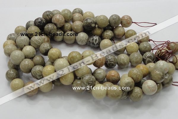 CFA04 15.5 inches 16mm round chrysanthemum agate gemstone beads